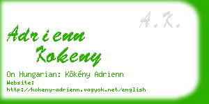 adrienn kokeny business card