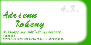 adrienn kokeny business card
